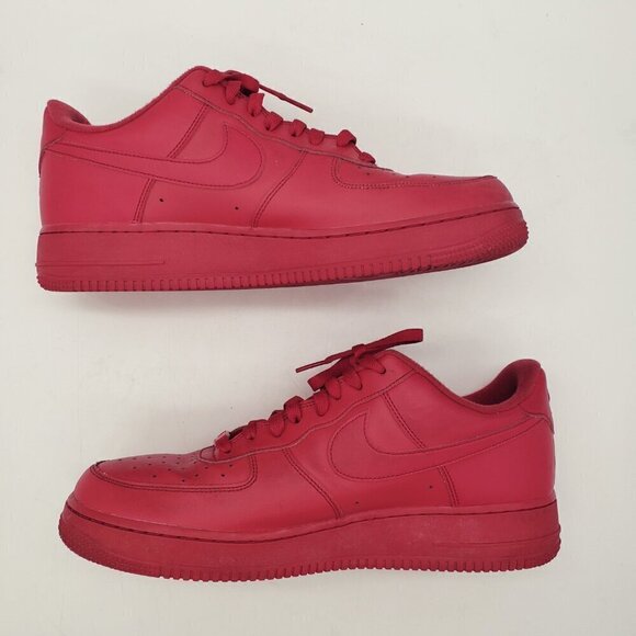 Nike Air Force 1 Mens 11.5 Triple Red Low Shoe Sneaker CW6999-600 - Picture 11 of 12